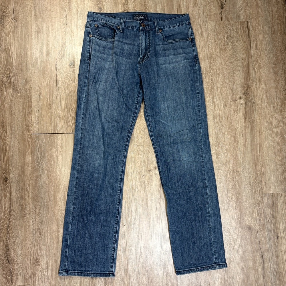 Lucky Brand 221 Original Straight Jeans 32x32 Medium Wash Faded Mens Blue